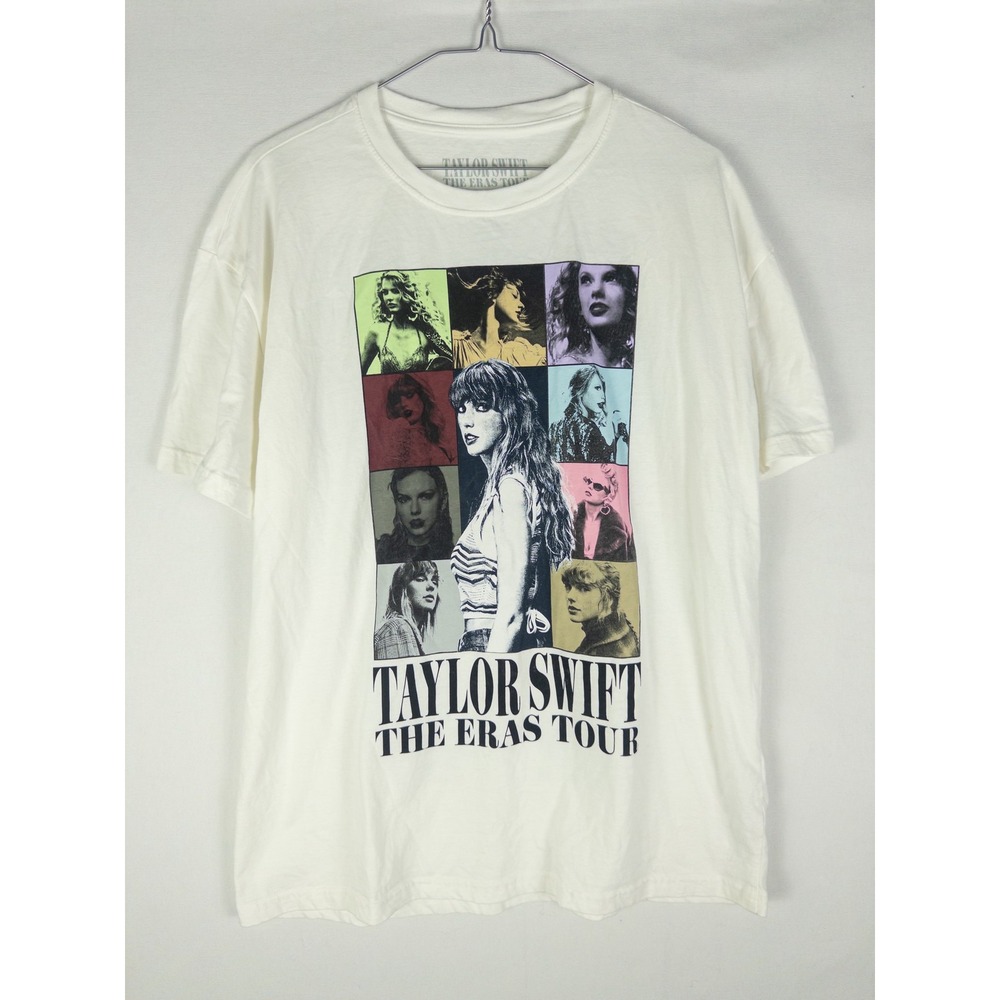 Taylor Swift The Eras Tour Graphic T-Shirt Womens S White Concert Merch Streetwe